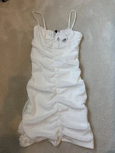 Hm White Dress Small Fitted New - Picture 1 of 5