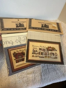 Told In A Garden Cross Stitch Patterns Farmers Mkt & Song Of A People Amish - Picture 1 of 7