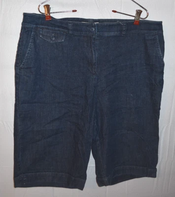 女式 TALBOTS 牛仔蓝色牛仔短裤 14 码 — 第 1/4 张图片