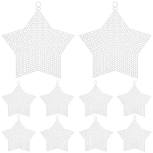  10 Pcs Netting Material for Crafts Plastic Mesh Sheets Crochet Grid - Picture 1 of 11
