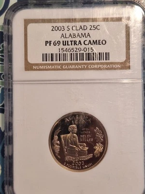 2003 S ALABAMA STATE QUARTER NGC PF 69 ULTRA CAMEO - Image 1 of 4