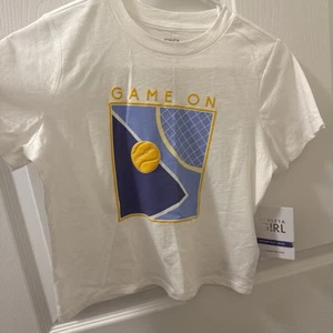 Athleta Girl Game On White Crop Cotton Tee Size 14/XL - Picture 1 of 9