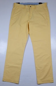 Polo Ralph Lauren Chino Pants Mens 36x32 Yellow Sits Below Waist Straight New - Picture 1 of 11