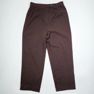 Vintage Bob Mackie Studio Hose hoher Bund weites Bein braun schokoladefarben Größe 14 - Bild 1 von 6