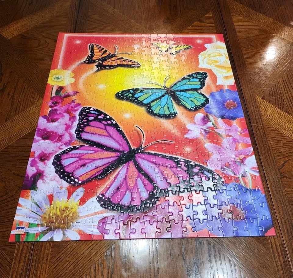 Butterfly Flower Puzzle - Has All Pieces - 2003 Y2k - Starline - Approx 400 Pcs - Image 1 of 4