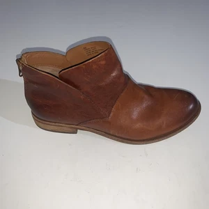 Kork-Ease Shoes Womens Size 9M Brown Leather Ankle Booties Back Zip Boot Casual - Picture 1 of 9