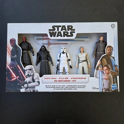 Star Wars Galactic Good Vs Evil 5 Pack 6" Figure Darth Maul Kylo Ren Obi-Wan Rey - Image 1 of 4