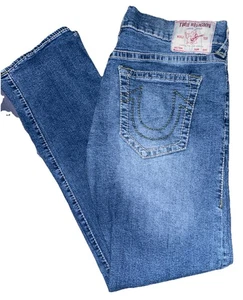 TRUE RELIGION RICKY BIG T NO FLAP RELAXED STRAIGHT 107975 JEANS 36 X 34 - Picture 1 of 3