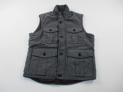 Banana Republic Vest Mens Medium Gray Sleeveless Zip Casual Outdoor Wool Blend - Image 1 of 4