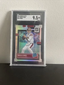 2022 Donruss Optic Brock Purdy Holo Rookie Prizm SGC 9.5 - Picture 1 of 2