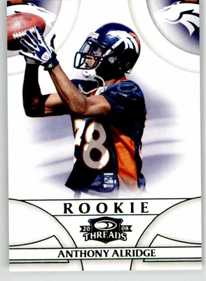 Anthony Alridge 2008 Donruss Threads Retail Green 154 #/200 Broncos Rookie - Image 1 of 2