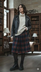 Vintage 70er Pendleton Wolle kariert Midirock S Academia adrette Ivy League altes Geld - Bild 1 von 12