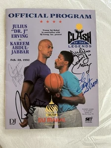 1992 NBA Clash of Legends Program Dr. J Kareem Rare Autograph Trump Taj Mahal - Picture 1 of 12