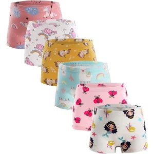 Kids Little Girls Underwear 5years 6years Boxer Briefs 100% Cotton Soft Panti... - Picture 1 of 7