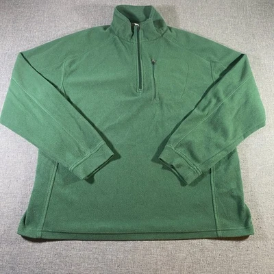 L.L.Bean Mens Green Fleece Pullover Quarter Zip Long Sleeve Outdoor Top L - Image 1 of 4