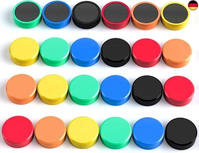 FINDMAG 24 Stück Magnete Stark, für Magnettafel, Kühlschrank, Klein, Bunt, Kü