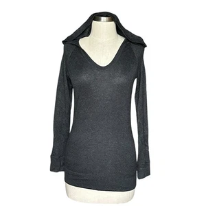LULULEMON Lightweight Knit Pullover Hooded Sweater V-Neck Long Sleeves - Picture 1 of 5