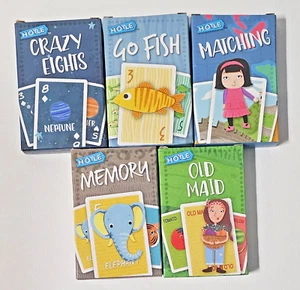 Juego de 5 tarjetas de memoria Hoyle - Habilidades de construcción - Old Maid Go Fish y más - Imagen 1 de 3