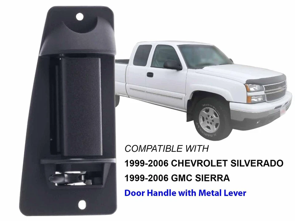 Manija de puerta exterior Silverado Sierra 1999-2006 manija de metal trasera derecha Foto 1 de 4