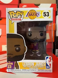 FUNKO POP! LeBRON JAMES #53 PURPLE JERSEY LOS ANGELES LAKERS MINT IN BOX - Picture 1 of 7