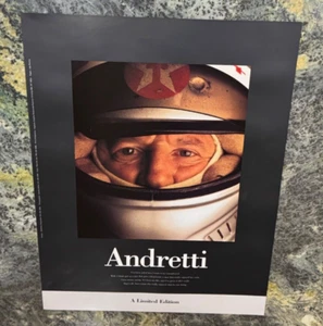 Rare Mario Andretti Limited Edition Texaco Print Ad Poster & Book - Picture 1 of 15