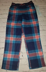 Cat & Jack Boys Flannel Sleep Pants Plaid Blue & Orange Size Xs 4/5 - Picture 1 of 3