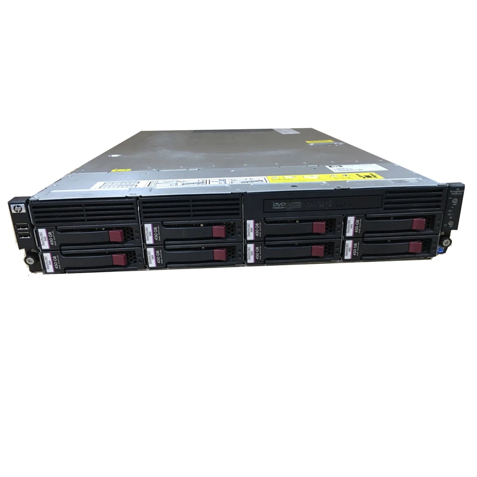 HP P4300 G2 8TB iSCSI Rack Mount Storage Array SAN with 8 x 450GB SAS 15k drives - Image 1 of 1