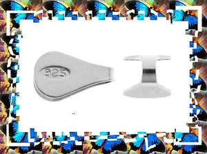 1 PAAR FLACHE AUFSÄTZE ZUM LÖTEN * 4 mm MASSIV 925 SILBER *.Ref: PF 4 - Bild 1 von 1