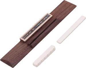 Rosewood Classical Guitar Bridge with Bone Saddle Nut Acoustic Guitar Replacemen - Picture 1 of 12