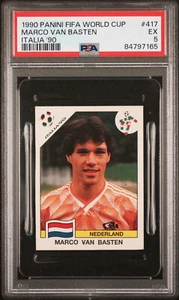 1990 Panini FIFA World Cup Italia '90 417 Marco Van Basten PSA 5 EX NQ Holland - Picture 1 of 2
