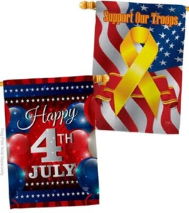 4th July Balloon House Flag Pack Patriotic Fourth of Independence Day Firewor... - Picture 1 of 10