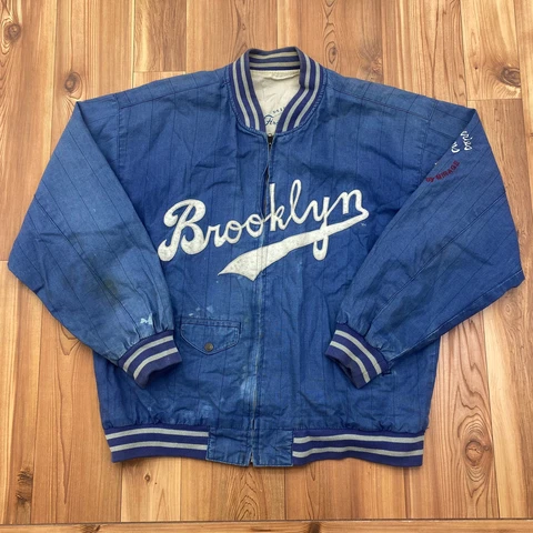 RETRO Mirage First String Blue Brooklyn Dodgers Vintage Denim Jacket Adult XL Cover
