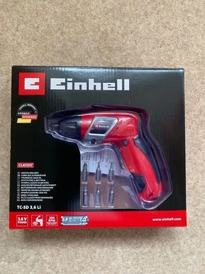 EINHELL TC-SD 3.6 Li CORDLESS SCREWDRIVER & 6 BITS - DESIGNED IN GERMANY - Image 1 of 4