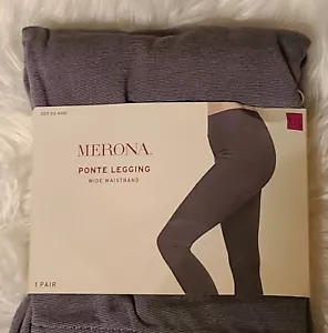 XXL Merona Ponte Leggings Women Wide Waistband Comfy Pants Loungewear Stripe NWT - Picture 1 of 3