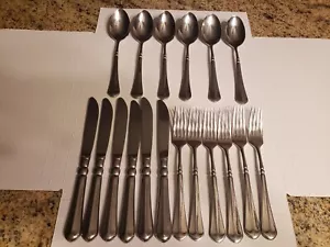 18 PCS MIKASA Korea FLATWARE Set - Serving of 6 - 6 forks, 6 spoons, 6 knives - Picture 1 of 8