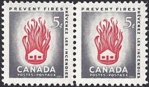 🍁Canada  #364 Pair   "HOUSE ON FIRE"   Brand New  1956  Original Pristine Gum - Picture 1 of 2