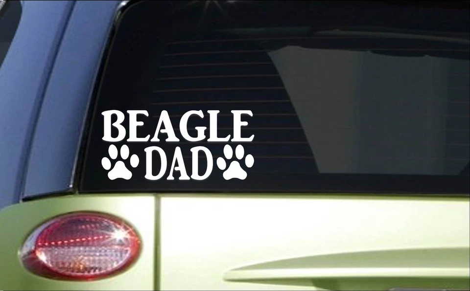 Beagle Dad *H781* 8 inch Sticker decal hound rabbit hunting dog box vest shell - Image 1 of 1
