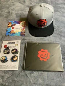 Gears Of War Cap/Hat + Art Book + 4 Pins NEW (Exclusive Items from Funko Box) - Picture 1 of 10