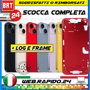 BACK COVER SCOCCA POSTERIORE VETRO+FRAME+ BIADESIVO COMPLETA PER APPLE IPHONE 14 - Foto 1 di 1