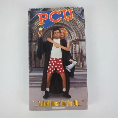 PCU (VHS, 1994) First Release Comedy Jeremy Piven David Spade - Image 1 of 4