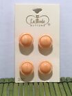 Vintage La Mode Orange Buttons #14504 Size 24 4 on Card Made in Japan