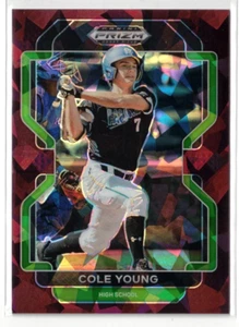 2022 Panini Prizm Draft Picks BURGUNDY Ice RC Cole Young! Mariners! Rookie! /23 - Picture 1 of 2
