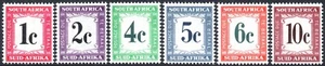 South Africa Postage Due 1961 Decimal set of 6, SG.D45/D50, VFM, cat.£10.50 - Picture 1 of 1