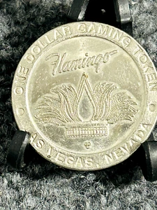 Flamingo Casino One Dollar Gaming Token Hilton Las Vegas 1960s 1970s coin 80's - Picture 1 of 2