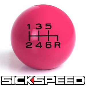 PINK/BLACK VINTAGE SHIFT KNOB 6 SPEED SHORT THROW SHIFTER SELECTOR 10X1.25 K09 - Picture 1 of 1