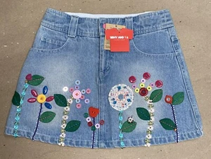 New Why & 1/2 Kids Girls Summer Jeans Skirt 135 Cm 11 Y - Picture 1 of 9