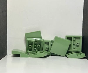 Lego Parts (8) ~ Sand Green Slope, Curved 2 x 2 x 2/3 ~ No 15068 - Picture 1 of 1