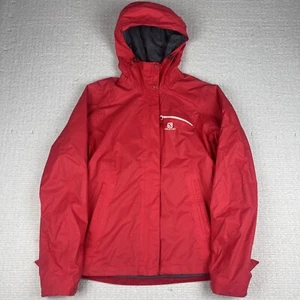 Salomon Clima Pro Shell Jacket Womens Sz M Lightweight hiking Rain Pink (Read) - Picture 1 of 20
