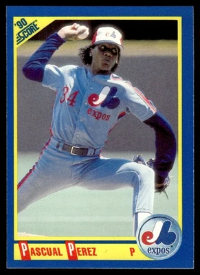 1990 Score Pascual Perez Montreal Expos #486 - Image 1 of 2