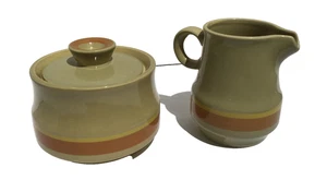 International Stoneware Dynasty Milchkännchen & Zuckerdose Deckel Japan Vintage S-289 hellbraun - Bild 1 von 11